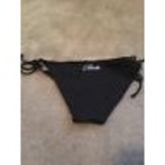Caleutta Women's Swim Bikini Bottom with Side Ties 1-Piece Size Medium Black - Picture 5 of 6